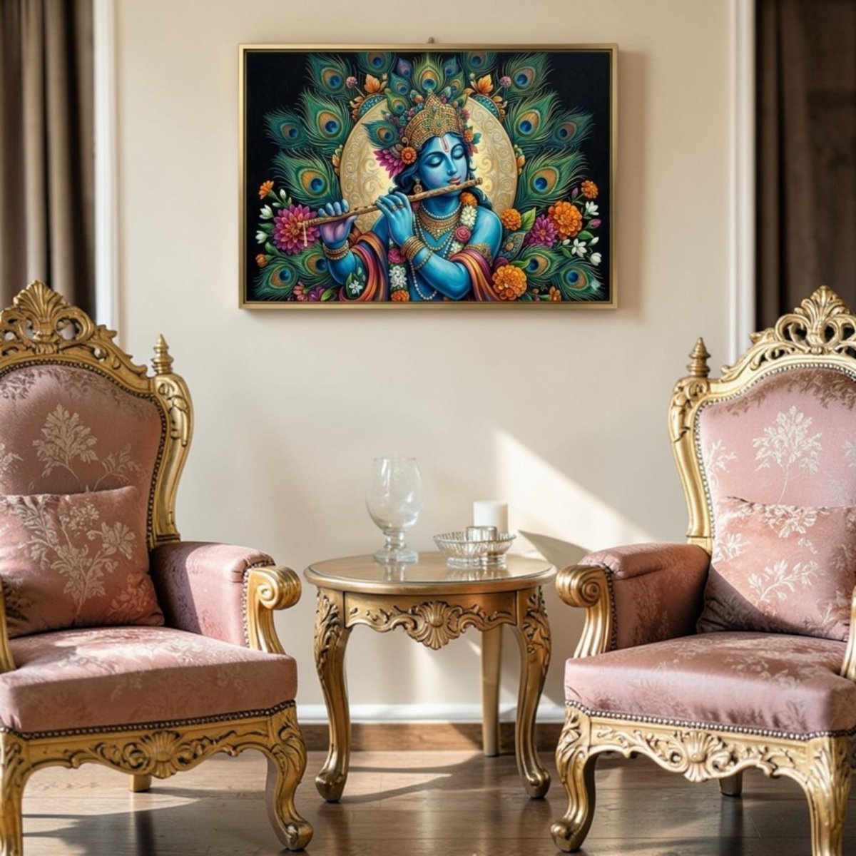 Krishna: Pitambara Dhari: The Lord of Infinite Colors (36 x 24 Inches)