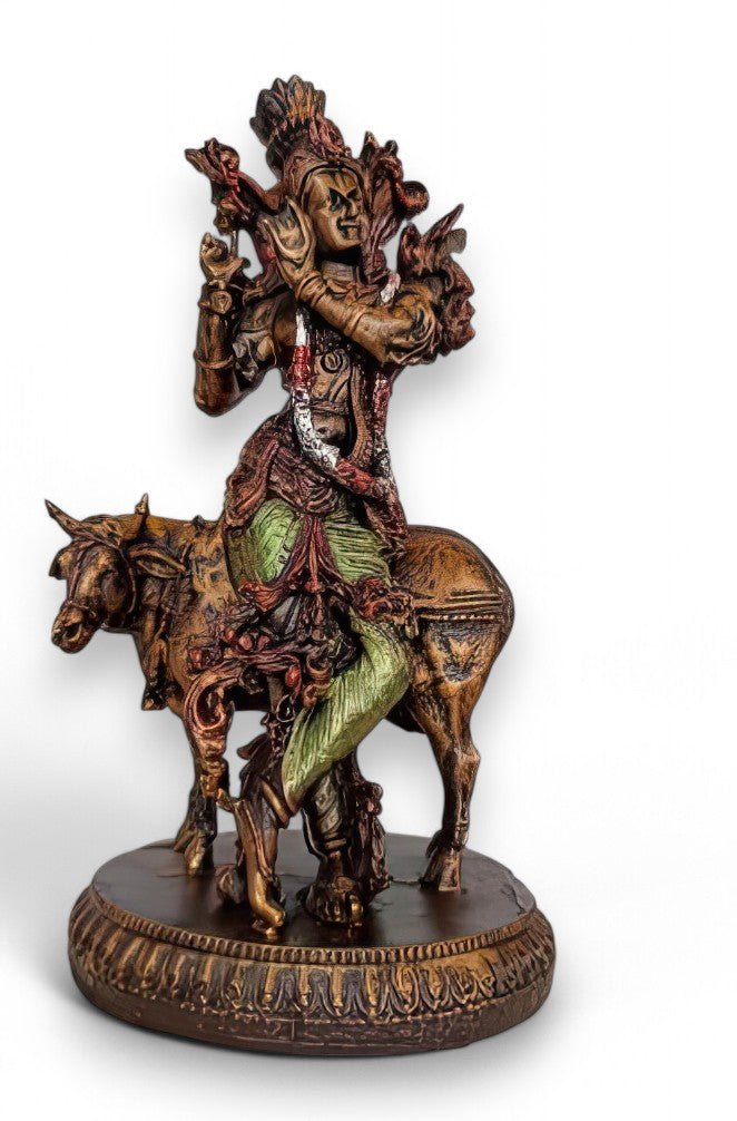 Krishna:Gopala Vrishabha Roopam Table Decor - Punam Metalcrafts