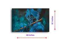 Thumbnail for Krishna:The Blue Melody Canvas Wall Painting (36 x 24 Inches)