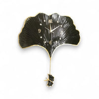 Thumbnail for LIFETIME GINKGO LEAF Wall Clock in BLACK (26.5 x 30 Inches)