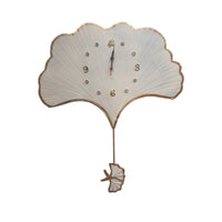 Thumbnail for LIFETIME GINKGO LEAF Wall Clock in WHITE (26.5 x 30 Inches)