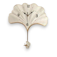 Thumbnail for LIFETIME GINKGO LEAF Wall Clock in WHITE (26.5 x 30 Inches)