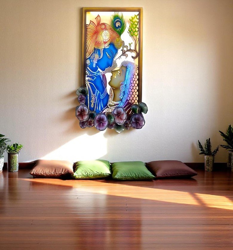 Love's Divine Melody: Radha Krishna (Starting 18 x 29 Inches)