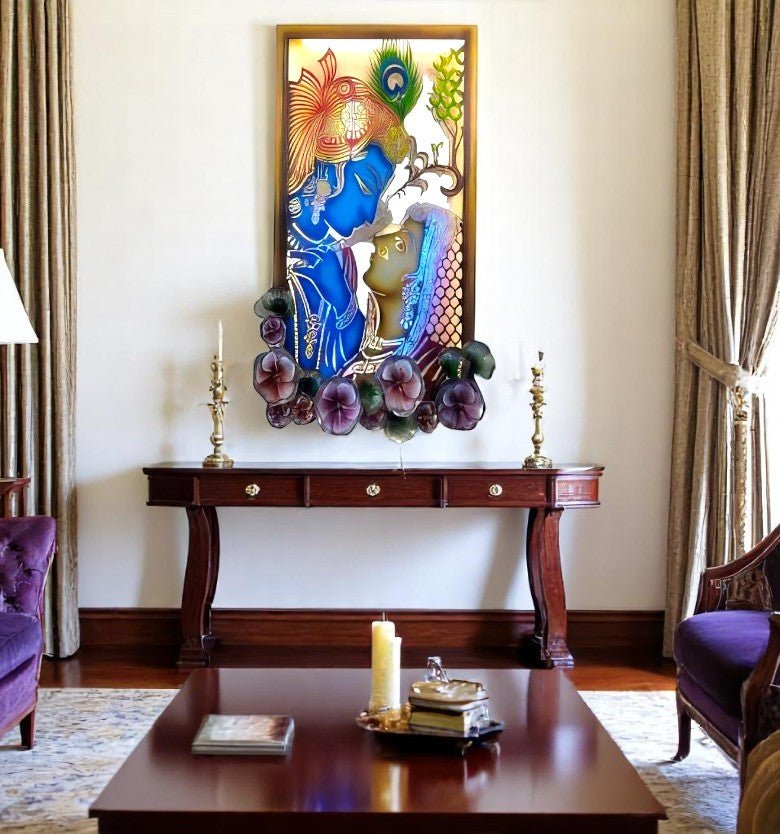 Love's Divine Melody: Radha Krishna (Starting 18 x 29 Inches)