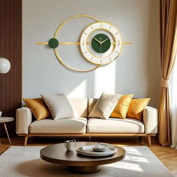 Lunar Glaze Artistic wall clock (26 x 15 Inches)