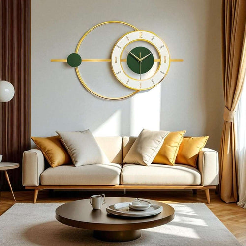 Lunar Glaze Artistic wall clock (26 x 15 Inches)