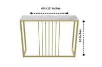 Thumbnail for Luxury Entryway Table: White Marble Top Console with Gold Metal Base