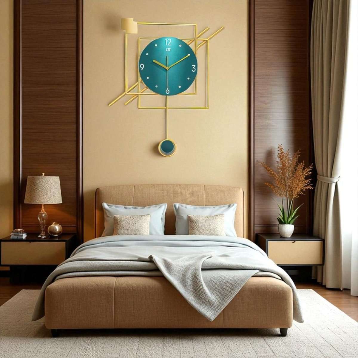 Luxury Metal Frame Wall Clock (20.8 x 18.8 Inches)