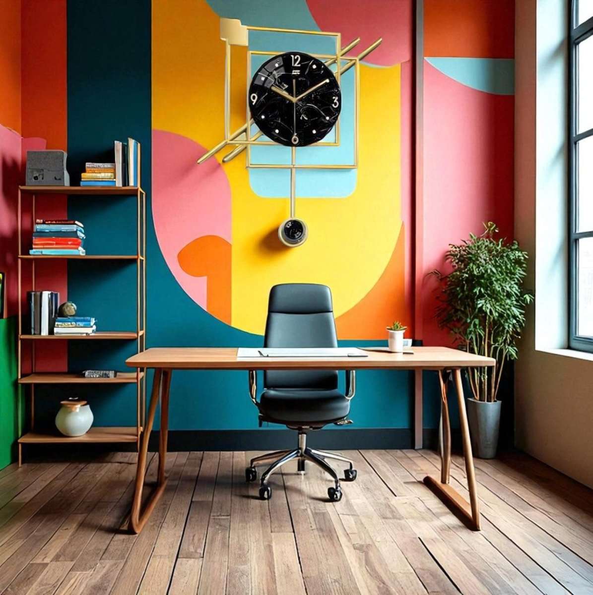 Luxury Metal Frame Wall Clock (20.8 x 18.8 Inches)