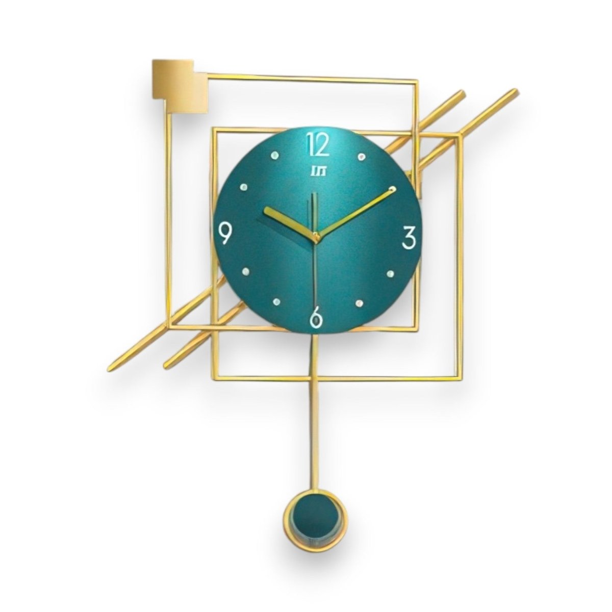 Luxury Metal Frame Wall Clock (20.8 x 18.8 Inches)