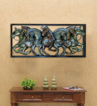 Thumbnail for Luxury Metal Running Horses Vastu Wall Decor for Home & Office (40 x 18 Inches)