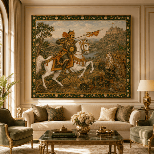 Maharan Pratap: The Chetak Leap: The Sun of Chittor (36 x 31 Inches)