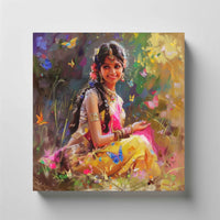 Thumbnail for Maharashtrian Magic in the Air Canvas Wall Painting (36 x 36 Inches)