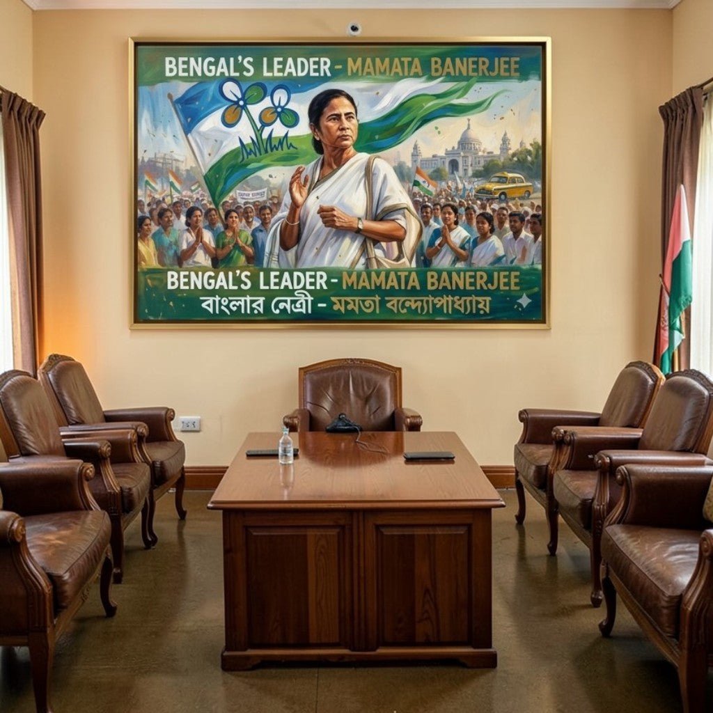 Mamta Banerjee: Maa Mati Manush: The Leader of Bengal (36 x 24 Inches)