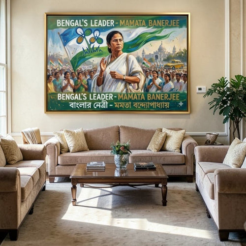 Mamta Banerjee: Maa Mati Manush: The Leader of Bengal (36 x 24 Inches)
