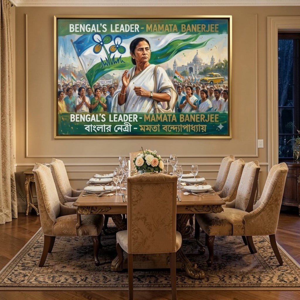 Mamta Banerjee: Maa Mati Manush: The Leader of Bengal (36 x 24 Inches)
