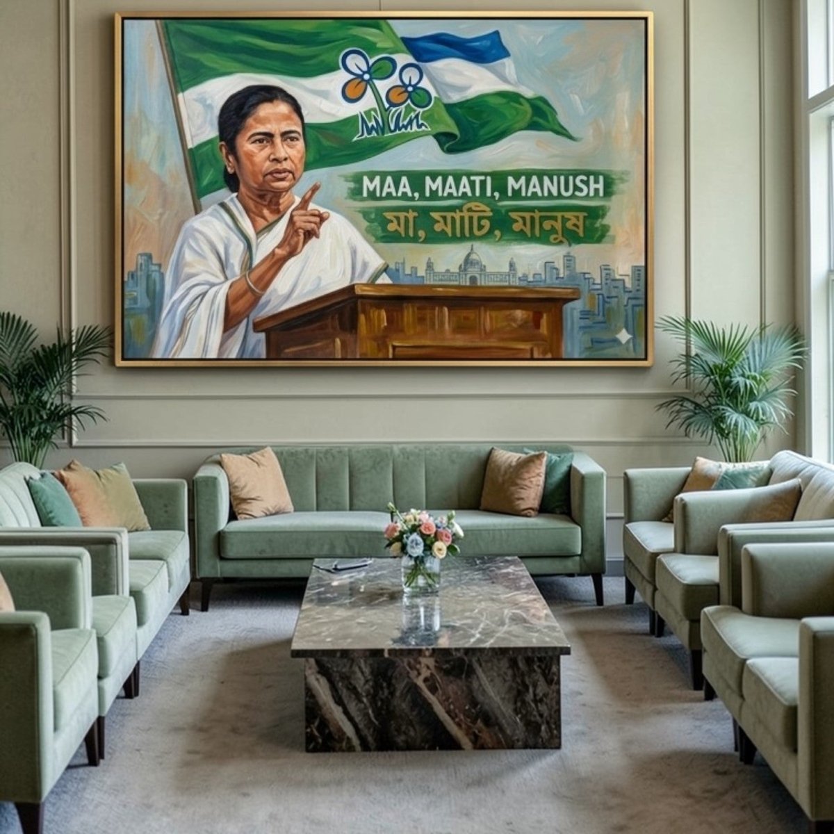 Mamta Didi’s Determination: A Tribute to Bengal (36 x 24 Inches)