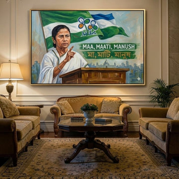 Mamta Didi’s Determination: A Tribute to Bengal (36 x 24 Inches)