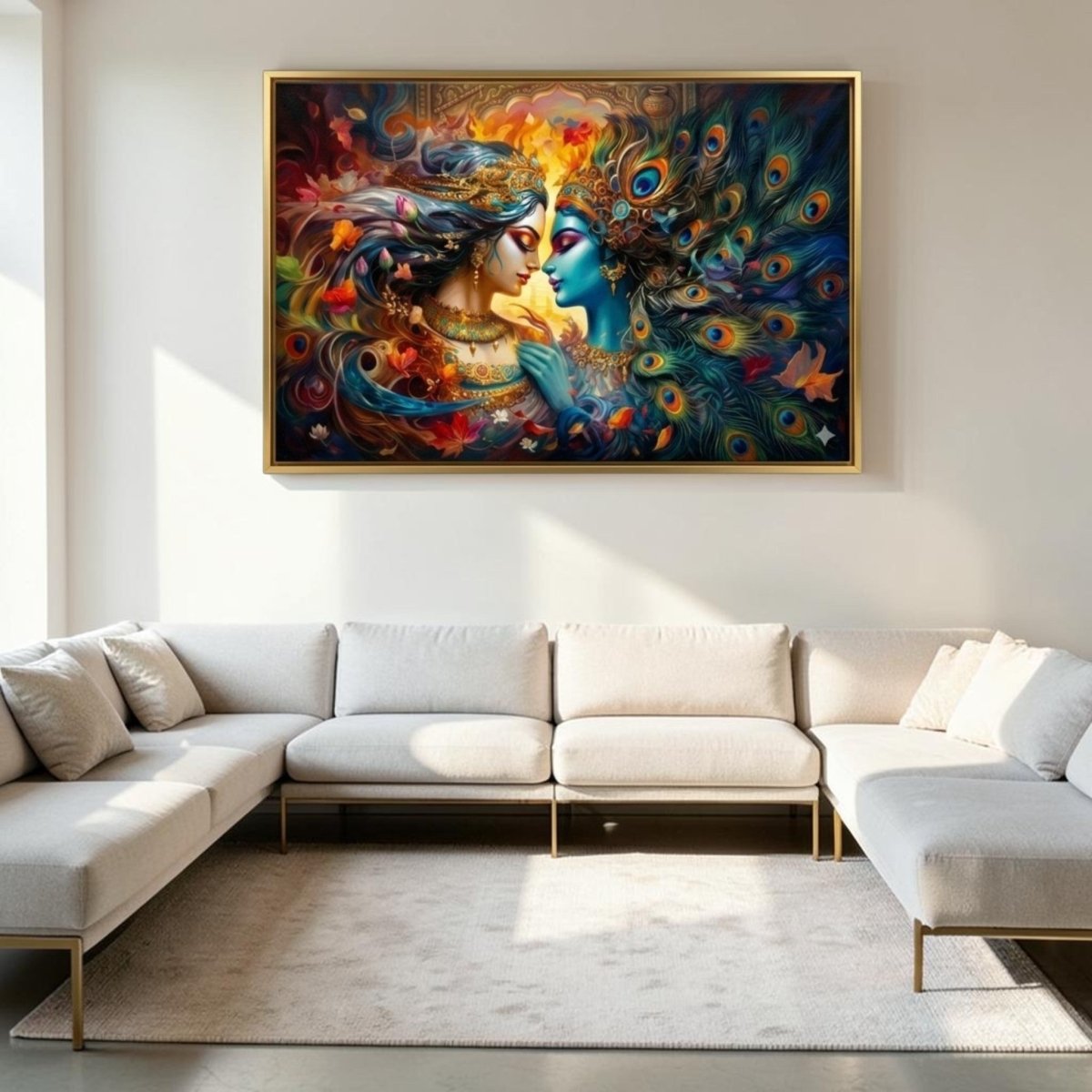 Mayur Pankh Krishna: The Divine Flute Melody (36 x 24 Inches)
