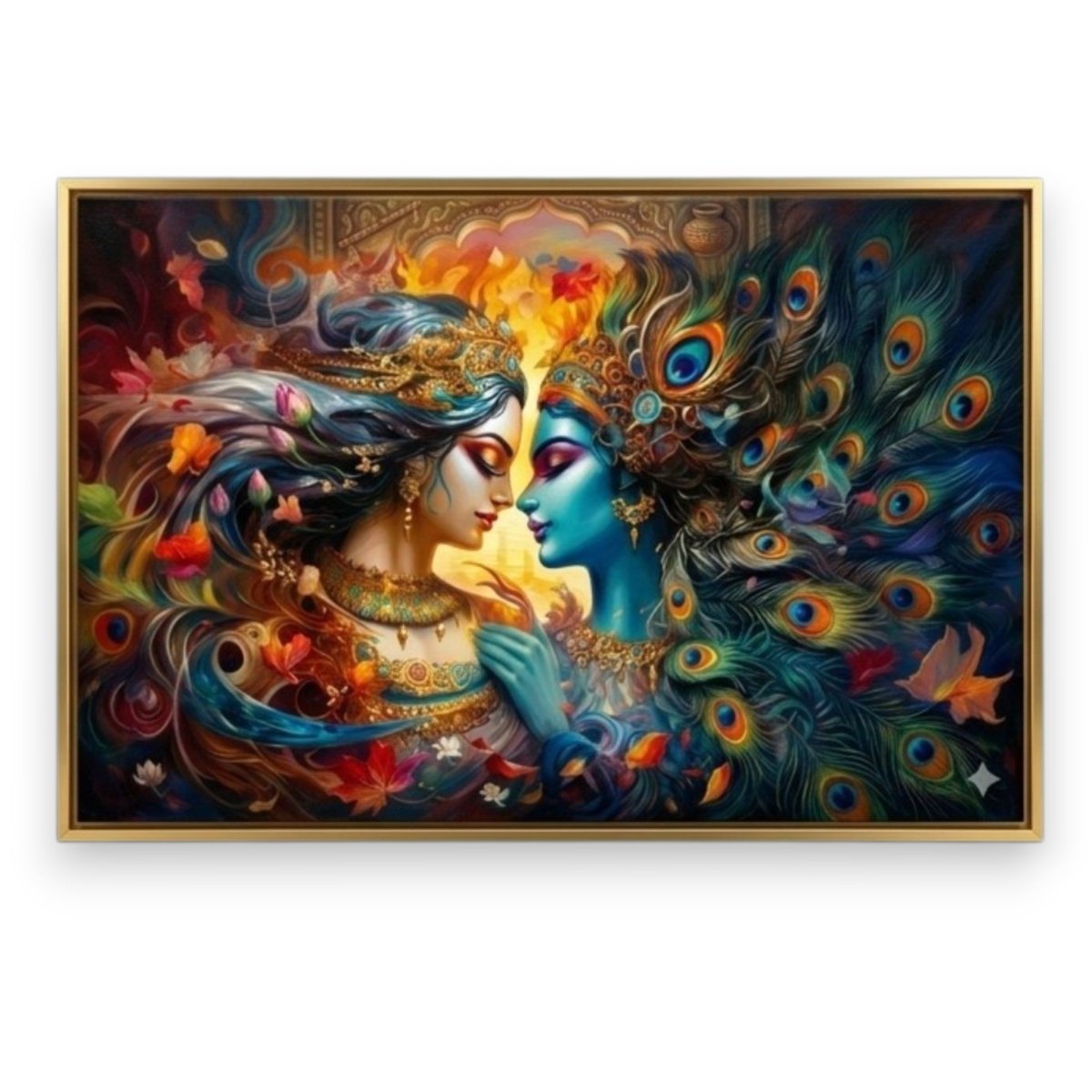 Mayur Pankh Krishna: The Divine Flute Melody (36 x 24 Inches)