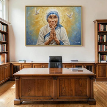 Messenger of Mercy: Mother Teresa’s Golden Prayer Portrait