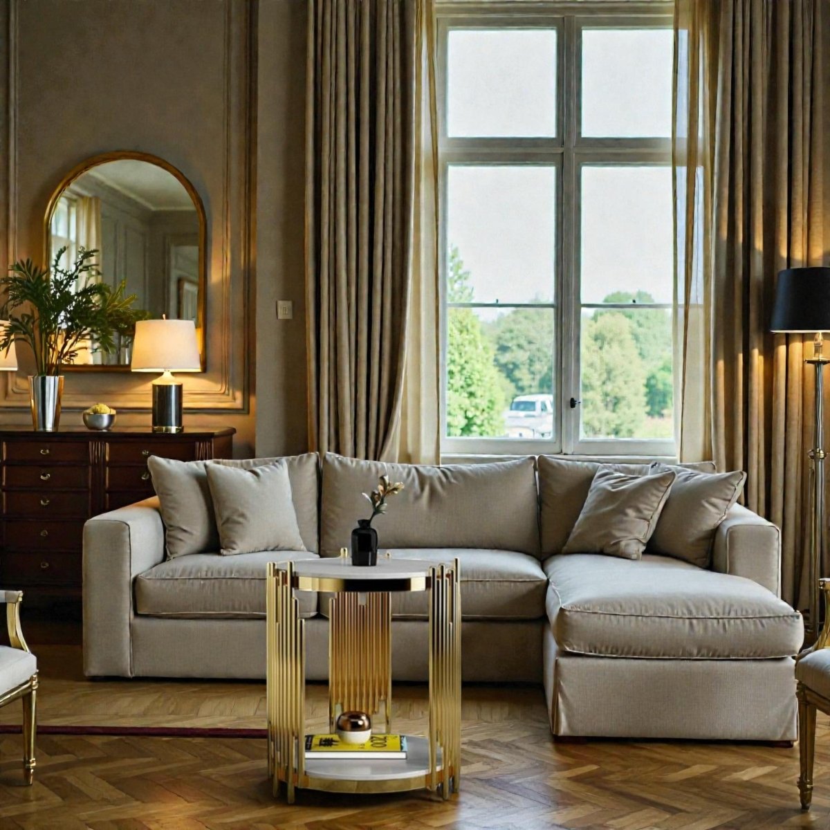 Metalkart Special Alabaster Organ Pipe Side Table