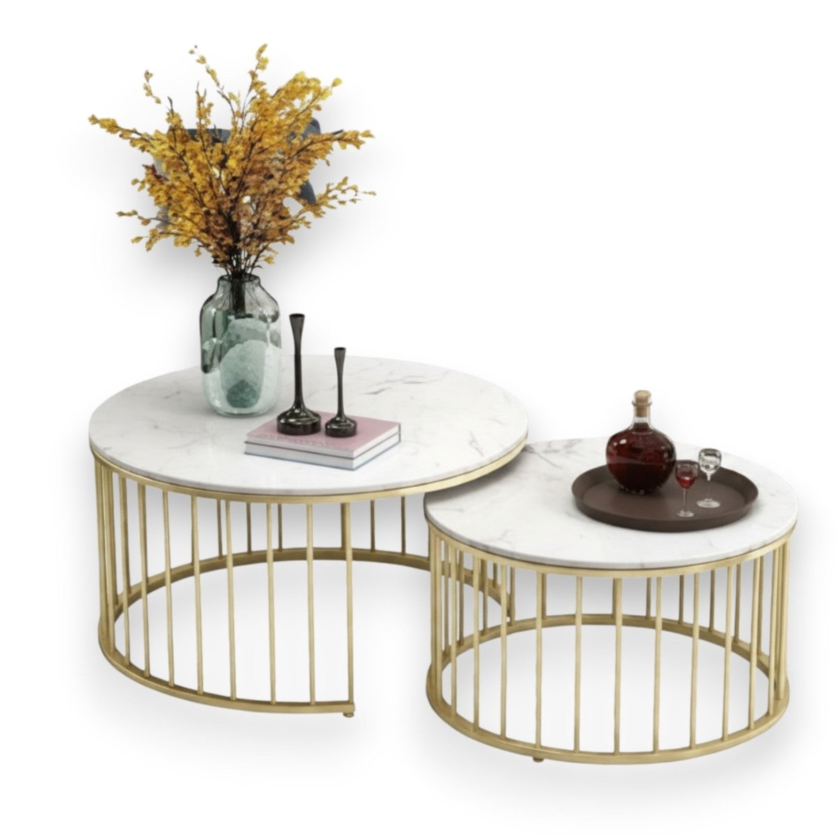 Metalkart Special Arc Nest Stacking Accent Tables (Set of 2)