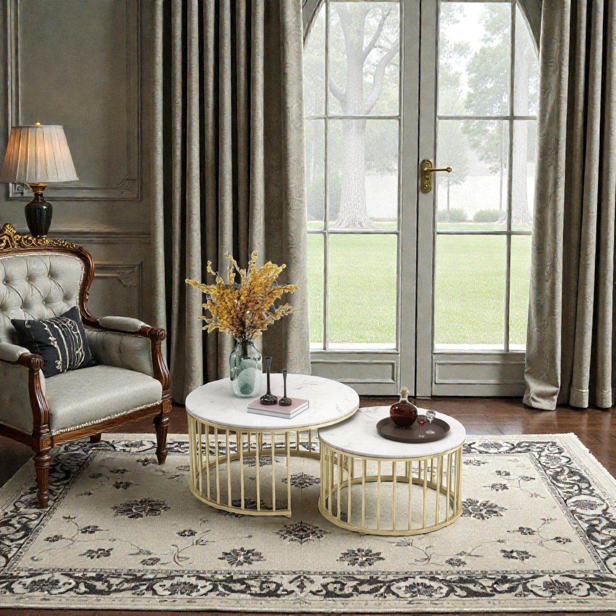 Metalkart Special Arc Nest Stacking Accent Tables (Set of 2)