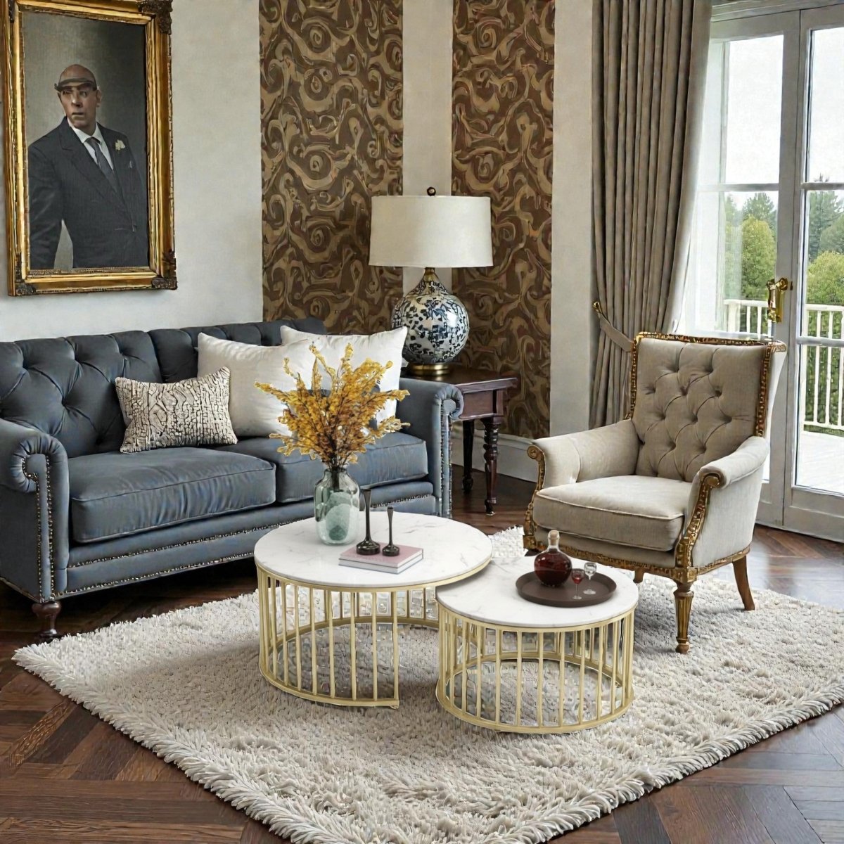 Metalkart Special Arc Nest Stacking Accent Tables (Set of 2)