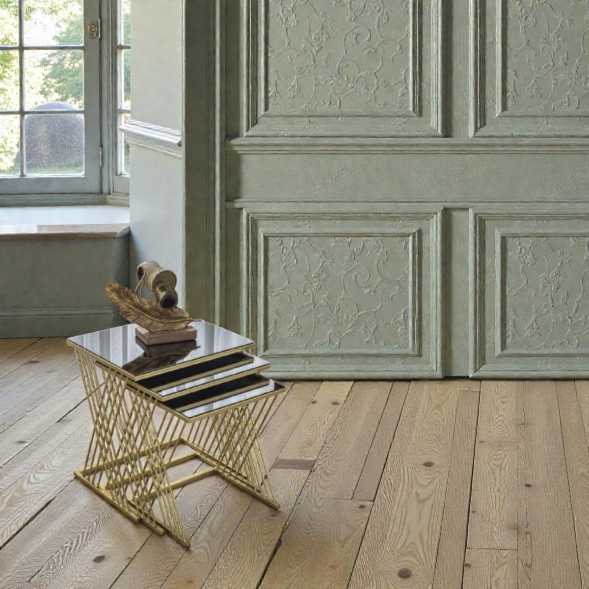 Metalkart Special Gigi Marble Effect Nesting Gold (Trio Set of 3)