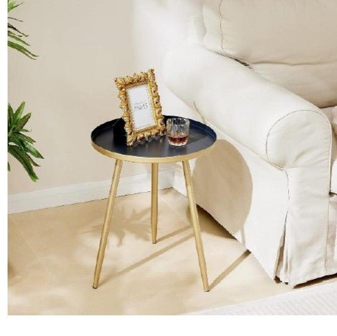 Metalkart Special Gold Frame Tripod Side Table