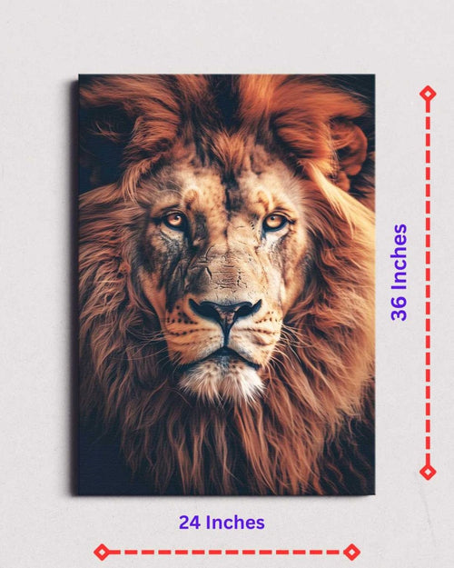 Metalkart Special Silent Roar Canvas Wall Art (24 x 36 Inches)