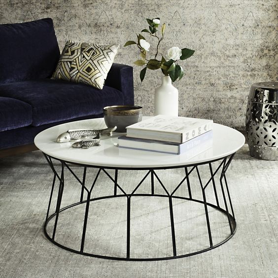 Metalkart Special Spacious Round Coffee Table