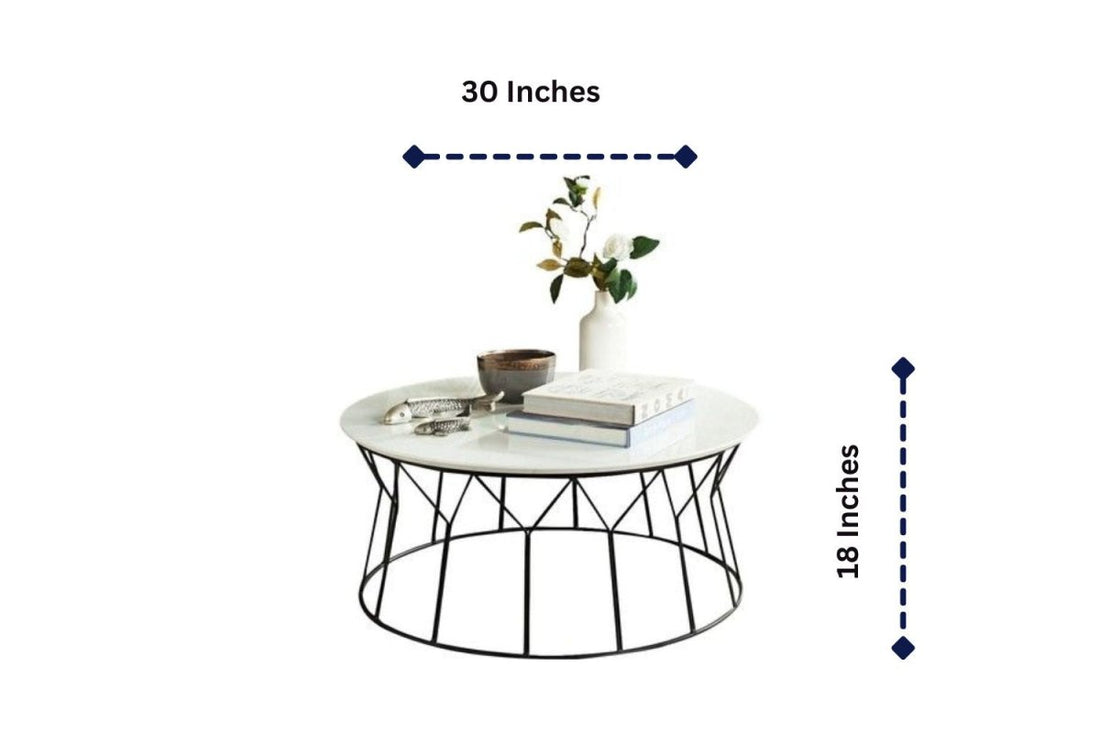 Metalkart Special Spacious Round Coffee Table