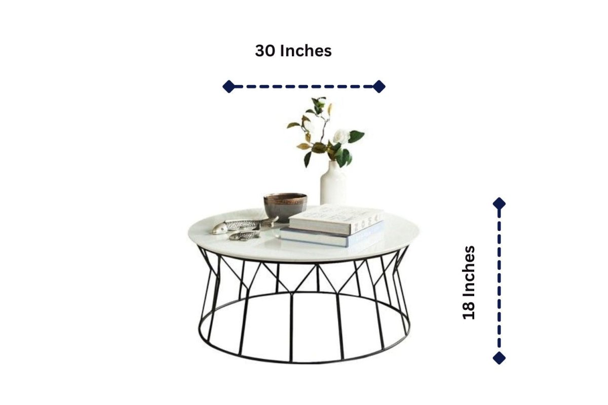 Metalkart Special Spacious Round Coffee Table