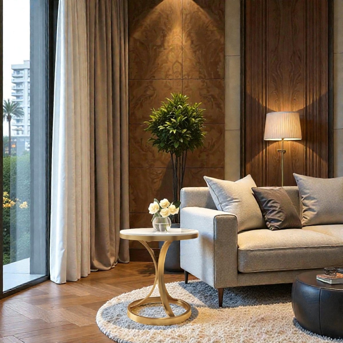 Metalkart Special The Aria Pedestal End Table