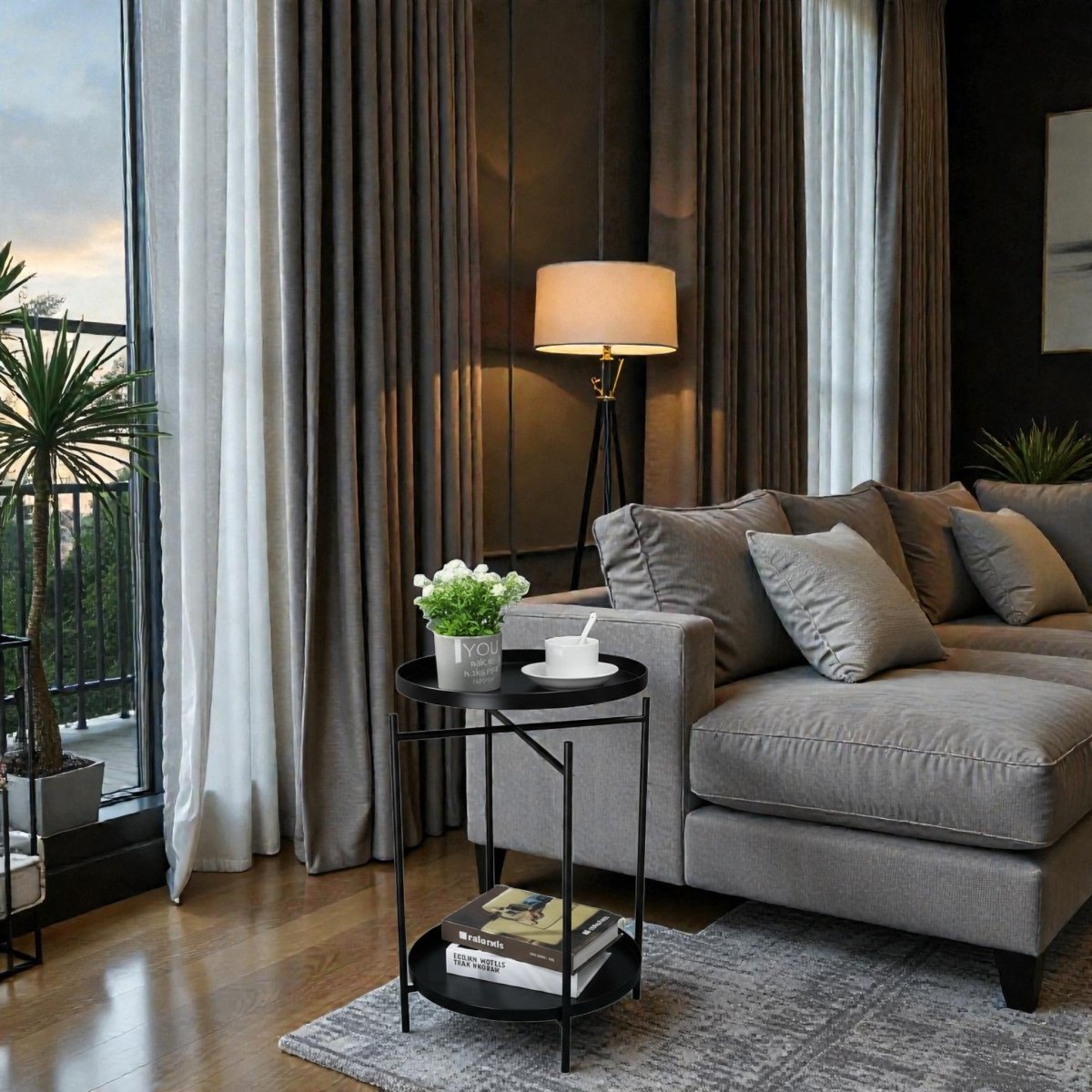 Metalkart Special The Beverage & Book Storage Accent Table