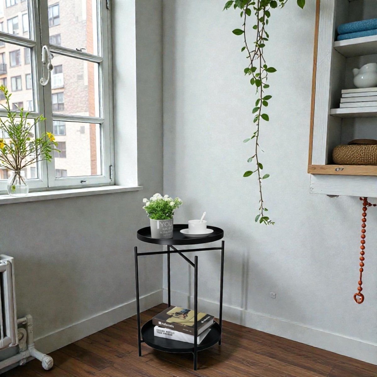 Metalkart Special The Beverage & Book Storage Accent Table