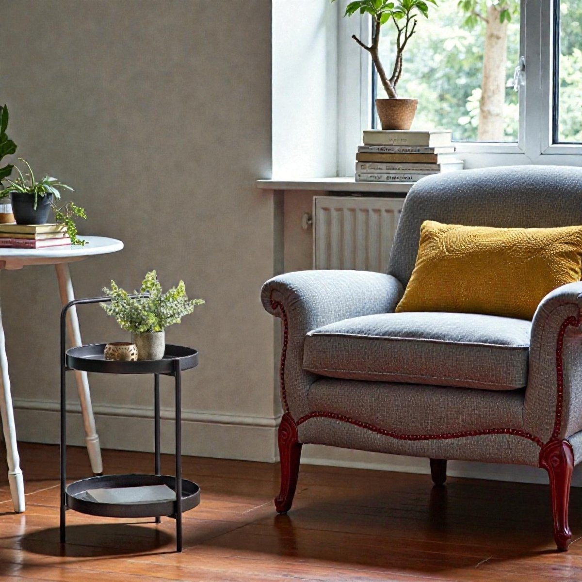 Metalkart Special The Bistro Handle Caddy Side Table