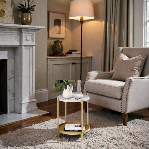 Metalkart Special The Brass Halo Tray - Shelf Table