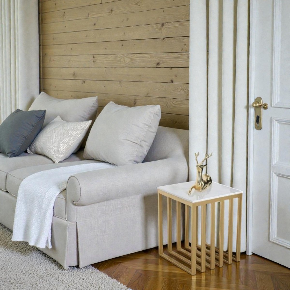 Metalkart Special The Fluted Pedestal Side Table