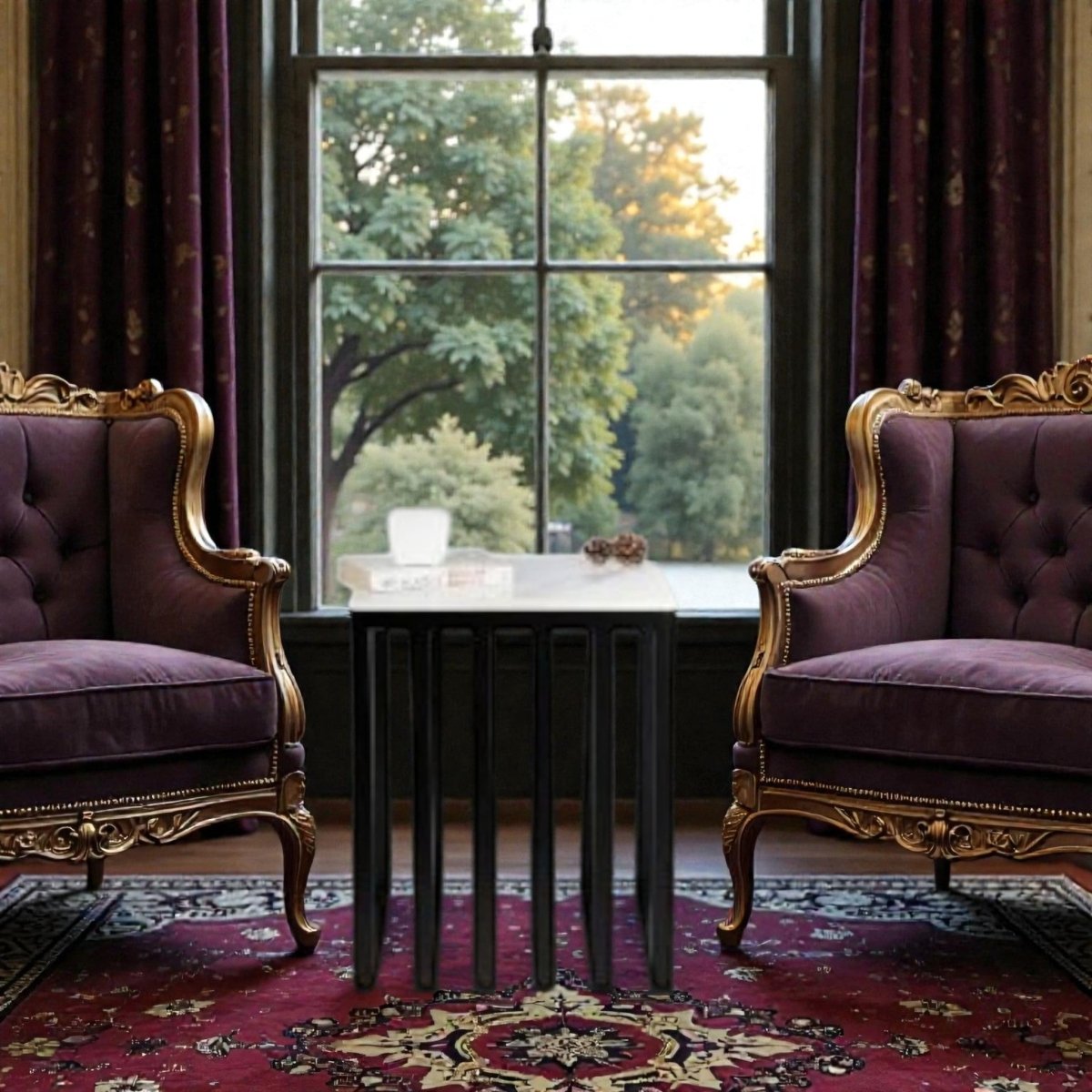 Metalkart Special The Fluted Pedestal Side Table