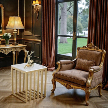 Metalkart Special The Fluted Pedestal Side Table