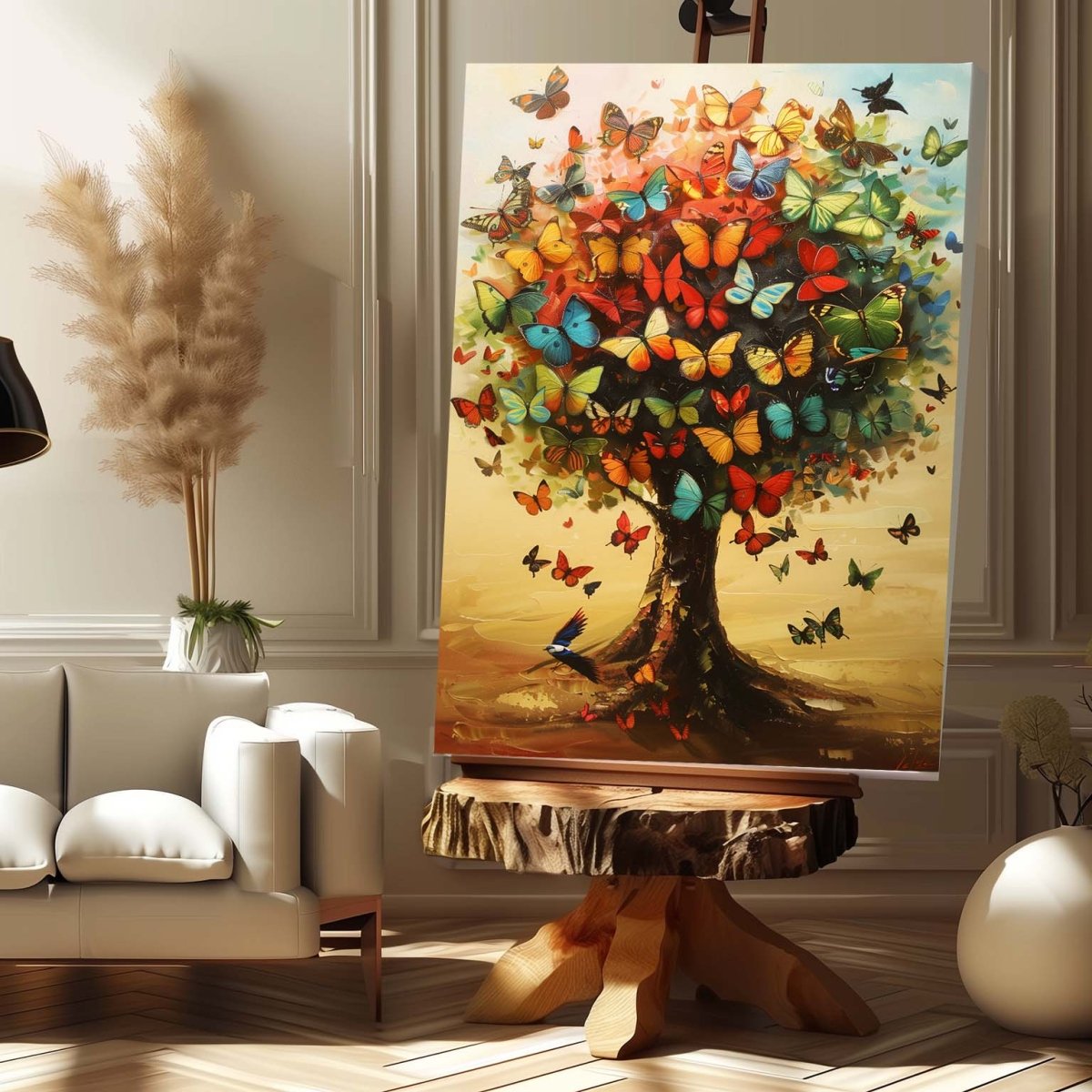 Metalkart Special The Flutterby Flora Canvas Wall Art (24 x 36 Inches)