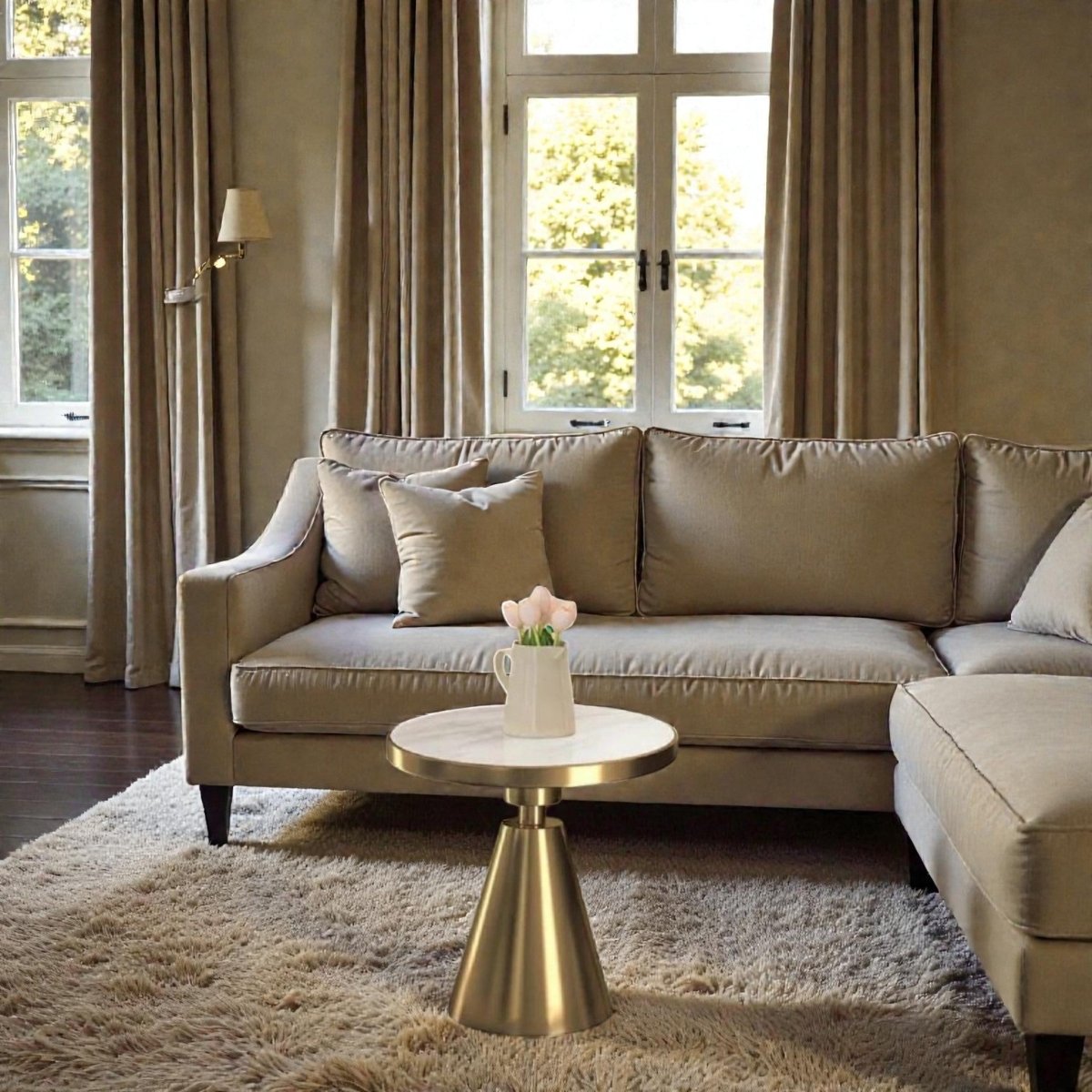 Metalkart Special The Giza' Gold Finish Accent Table