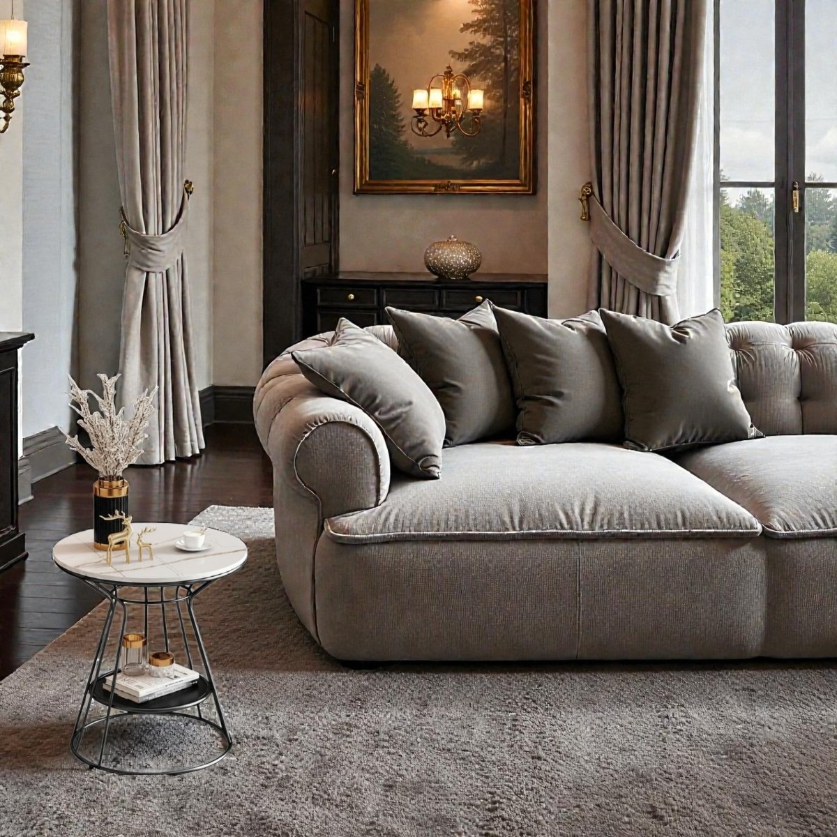 Metalkart Special The Meridian Caged Slate Nightstand