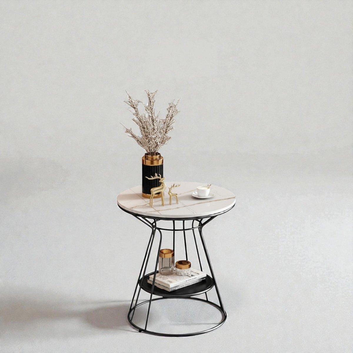 Metalkart Special The Meridian Caged Slate Nightstand