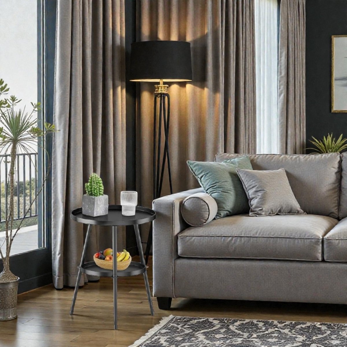 Metalkart Special Tri - Leg Balcony Snack Table