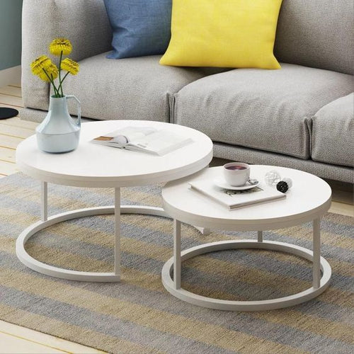 Metalkart Terrazzo Round Nesting Coffee Tables