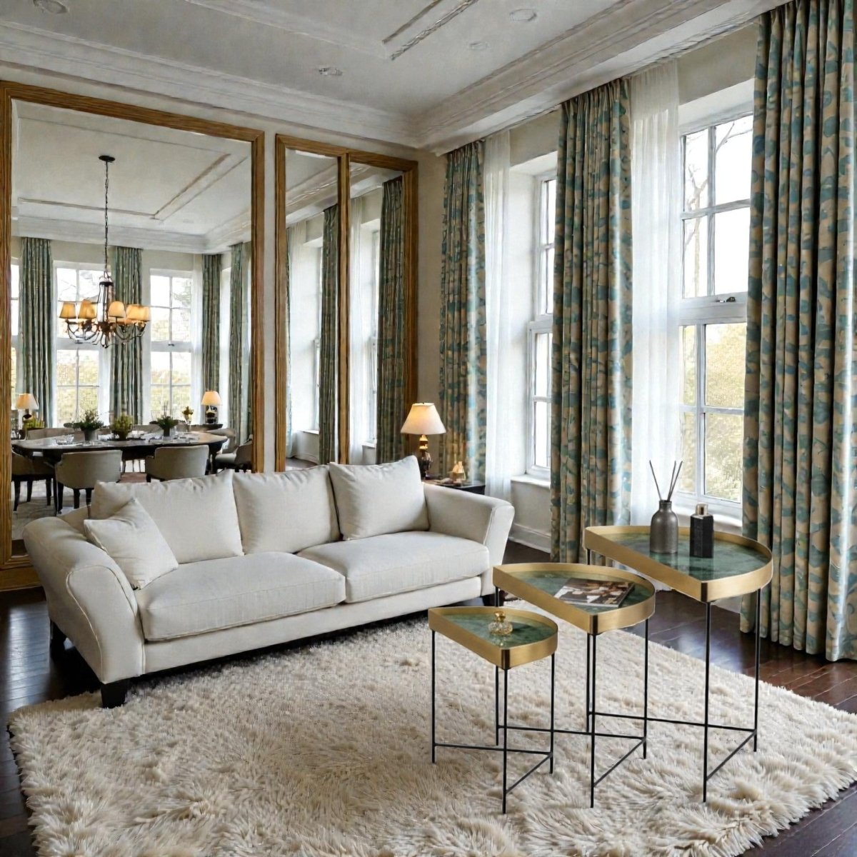 Metallic Jade Deco Black Frame Trio (Set of 3)